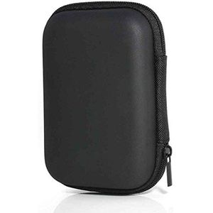 Draagbare Oortelefoon Draagtas Oordopjes Headset Opbergdoos Opladen Draad Multifunctionele Bescherming Pouch Outdoor Reizen Zwart