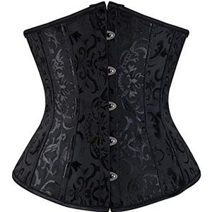 Sxybox Dames Satijn Lace Up Korset Onderborst Taille Trainer Corsage Bustiers Shapewear