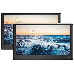 Auto Hoofdsteun Speler, 4 + 64GB Hoofdsteun Display IPS Touchscreen 13.3 Inch Auto Achterbank TV Monitor 1080P Video tablet Multimedia Movie Player(464 Black 11 inch 2)