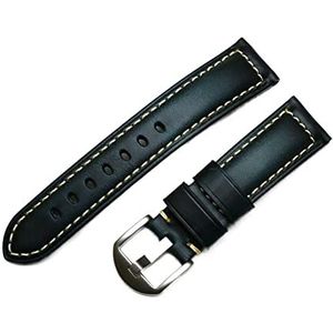 20mm 22mm 24mm 26mm Bruin Zwart Blauw Lederen Horloge Band Strap for Panerai for HUAWEI mannen Horlogeband (Color : Blue, Size : 18mm)