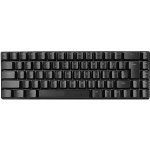 V200 Mechanisch Toetsenbord, Bedraad, Ergonomisch Draagbaar 68 Toetsen RGB-verlicht Toetsenbord voor Werk (BLACK)