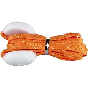 yeeplant Unisex modieuze lichtgevende nylon schoenveters, eenvoudige LED gloeiende schoenveters, draagbare lichtgevende sneakers schoenveters voor vrouwen, Oranje, 39.5 EU