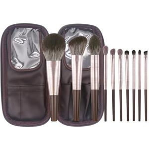 MQPALZKD 10 stuks make-upborstelset, enorme zachte poederpoeder, blusher, oogschaduwborstel, volledige set schoonheidsmake-upborstels