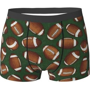 ZJYAGZX Boxershorts voor heren, met groene print, comfortabele onderbroek, ademend, vochtafvoerend, Zwart, L
