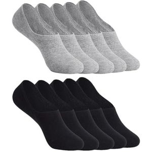 YOUCHAN Sneakersokken voor Dames en Heren – 10 Paar No Show Sokken, Onzichtbare Korte Footies met Ultiem Comfort en Antislip Siliconen
