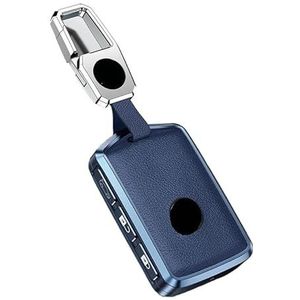 Autosleutel beschermhoes Lederen Metalen Autosleutel Case Cover Shell Fob Voor Volvo XC60 XC40 XC90 S90 V60 S60 V90 2010-2022 Houder Protector Fob Accessoires Sleutel Shell(3)