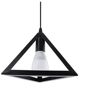Koulate Geometric hanglamp Lighs Cage, E27 moderne stijl zwart eenvoudige ijzeren plafondlamp hanglamp voor eetkamer woonkamer, slaapkamer, werkkamer, hal, veranda deur kroonluchter decoratie