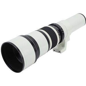Vaste Brandpuntslens, Telelens Meerlaagse MC-coating 500 Mm Brandpuntsafstand Achromatische Refractor F6.3 Tot F32 Diafragma voor Fotografie op Grote Afstand (WHITE)
