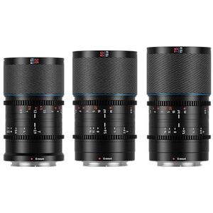 SIRUI Saturnus 35mm, 50mm, 75mm Lens Set T2.9 1.6X Full Frame Koolstofvezel Anamorfe Lens, Cine Lens Minder Dan 500g (Nature Flares, E Mount)