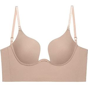 Sexy Dames BH Beauty U-bralette Met Lage Rug Onzichtbaar Onder Elke Rugloze Outfit Multi Way Voor Dames Push-up Bh's (Color : Beige, Size : 80/36C)