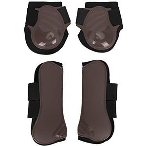 Horse Legguard, lichtgewicht ontspannende paardenbeenbeschermer, voor paardrijden in alle weersomstandigheden trainingsrace(brown, A set of XL)