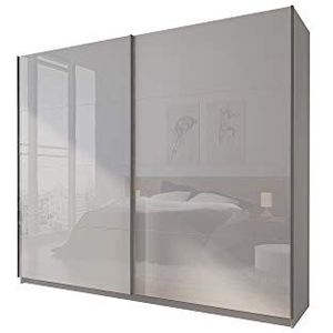 LINA III kleerkast 244 cm schuifdeurkast complete set wit hoogglans slaapkamer (244)