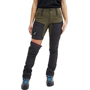 RevolutionRace Dames RVRC GP Pro Zip Off Pants, duurzame, geventileerde en converteerbare broek voor alle buitenactiviteiten, Dark Olive, M
