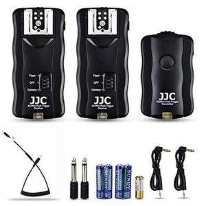 JJC Draadloze afstandsbediening Flash Speedlight Trigger voor Fuji Fujifilm X-T4 X-T3 X-T2 X-T30 X100V X100F X-T100 X-Pro2 gfx 100S 100 GFX 50R GFX 50S Vervangen Fujifilm RR-100 (2 ontvanger)