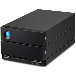 LaCie 2big Dock Thunderbolt 3 60TB Externe Harde Schijf, 3.5"", Thunderbolt 3, RAID 1/2, USB-C + Card Reader, PC & Mac, Data Rescue Service (STLG60000400)