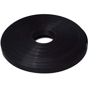 GUGULUZA 50 meter polyester uitbenen voor naaien trouwjurk korset verpleging cap maken 6/8/12/15 mm (zwart - 12 mm)