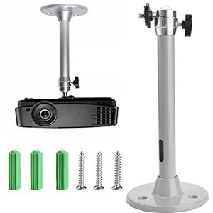 JUNMEIDO Mini Plafond Muur Projector Mount Aluminium Universele Projector Plafond Mount Beugel Verstelbare Tilt&Swivel Opknoping Projectoren Houder Wandmontage Hanger Rack Stand voor Mini Projectoren