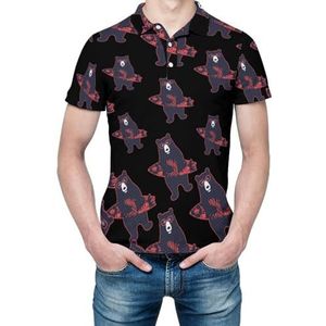 Bear Surfer heren shirt met korte mouwen golfshirts regular fit tennis T-shirt casual business tops