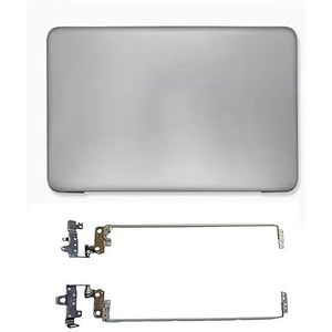WANGHUIH LCD-achterklep bovendeksel voorrand scharnier compatibel met HP 15-ac 15-af 250 255 G4-serie (zilver A+H)