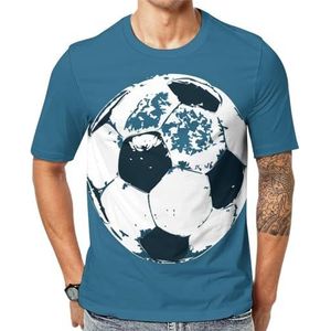 Voetbal Heren Korte Mouw Grafisch T-shirt Ronde hals Print Casual Tee Tops 3XL
