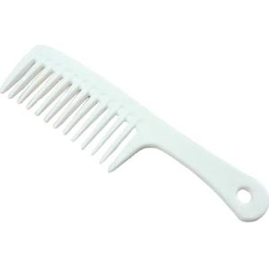 Witte Verzorgingskam Brede Tandkam Afro Kam Ontwarrende Haarborstel Brede Kam Ontklitter Kam Paddle Haar Kam Zorg Handgrip Kam Beste Styling Kam voor Lang, Nat of Krullend Haar - Verbetert de