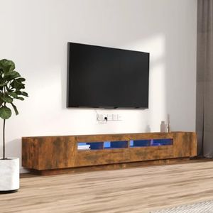 DIGBYS 3-delige tv-kast set met LED-verlichting gerookt eiken ontworpen hout