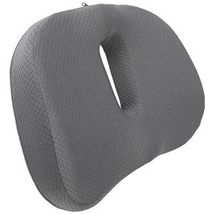 LJCM Orthopedisch donutkussen, donutkussen, traagschuim, zachte palen, gebied, contactgroef ontwerp voor thuiskantoor, reizen (grijs)