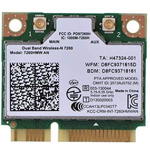 Bewinner 2.4G / 5G Mini PCI-E netwerkkaart Bluetooth 4.0 7260AN 7260HMW radiokaart IEEE standaard 802.11a / b/g/n adapter Dual-band WLAN-kaart voor desktop pc