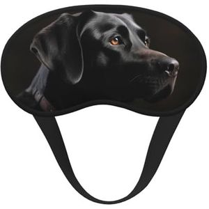 Slaapmasker voor zijslaper, zijden slaapmasker met elastische band, super zachte oogslaapschaduwhoes, zwarte labrador, verduisterend nachtblinddoek voor vrouwen mannen reizen