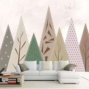 siuayosdj Muurschildering Geometrische Kleine Verse Driehoek Achtergrond Muur Behang Restaurant Woonkamer Decoratief, 3D, 350x245cm