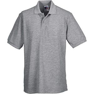 Russell - Robuust pique-poloshirt, Licht Oxford (Heather), M