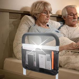 Bedrails voor ouderen volwassenen veiligheid verstelbare hoogte opslag zak assistent ondersteuning zijleuningen voor senioren burgers glijbanen onder matras riet bed guard bed handgrepen bars (wit met