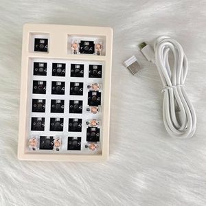 QPSJXN De Volgende Keer NT19 Bluetooth Keypad Aangepaste Draadloze Keypad voor Gaming PC Accessoires 3(Milky White)