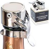 Champagne Stop van Kloveo - Gepatenteerde Sluiting (Geen Drukpomp Nodig) - Professionele WAF Champagne Flessenstop - Prosecco, Cava en Mousserende Wijnen - Gemaakt in Italië
