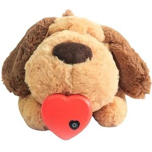 Pawsource snuggle puppy - knuffel met hartslag voor puppy - hartslag knuffel (Bruin)