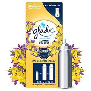 Glade Touch & Fresh (Brise One Touch) navulling, luchtverfrisser minispray, Summer Bouquet, per stuk verpakt (1 x 10 ml)