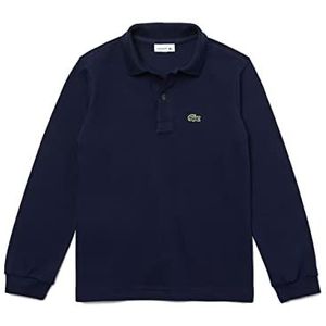 Lacoste Poloshirt met lange mouwen, regular fit, uniseks, kinderen, Marineblauw, 12 Jaar