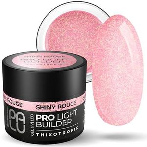 PALU - Opbouwgel voor Gelnagels - Builder Gel - UV LED, Thixotroop, Zelfnivellerend, Multifunctioneel, Glanzend, Hard, Zonder Vijlen - voor Nagelverlenging & Skeletopbouw - 45g Shiny Rouge