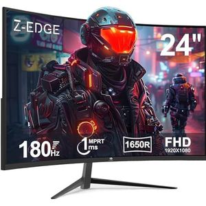 Z-Edge - Gaming Monitor - 24 inch - Gebogen - 180 Hz - FHD (1920x1080) - 1 ms MPRT - FreeSync