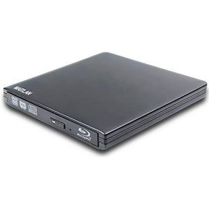 USB 3.0 externe 3D Blu-ray-branderspeler, aluminium pop-up draagbare optische drive, voor Windows 7 8 10 Mac OS-laptops en desktopcomputers, dubbellaags 6X BD-R BD-RE DL DVD RW-schrijver, zwart