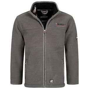 Geographical Norway Ureka Fleecejack voor heren, warm, pluche voering, Donkergrijs, M
