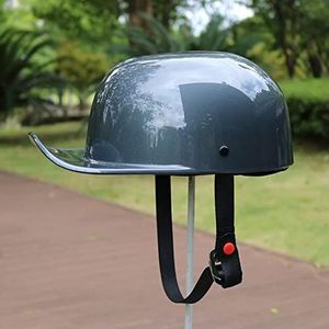 Retro Skull Cap Half Shell Helm, Motorcycle Baseball Cap Halve Helm DOT Goedgekeurde Mannen en Vrouwen Vintage Open Face Helm voor Bromfiets Street Cruiser Scooter ATV Helm Decoration