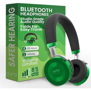 Puro Sound Labs JuniorJam Plus volumebeperkende draadloze bluetooth-hoofdtelefoon voor kinderen, veilige audio met verstelbaar on-ear ontwerp, 22 uur batterij, ideaal voor tablets, smartphones en pc's