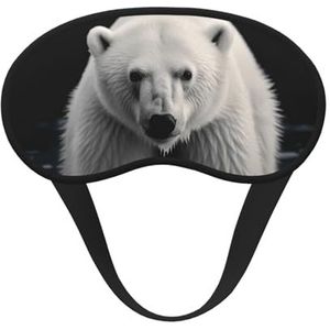 Polar Bear Slaapmasker voor Vrouwen Meisjes Mannen Zacht Comfortabel Oogmasker met Verstelbare Riem Verduisterende Oogslaap Schaduw Cover voor Reizen Yoga Dutje Shift Work