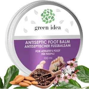 Voetbalsem met antiseptische werking - hoog gehalte aan kruiden met antiseptische werking - etherische oliën van manuka en theeboomolie - voetschimmel + nagelschimmel - voetverzorging 100 ml