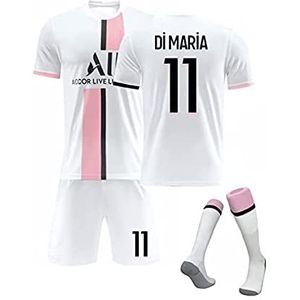 ZHUANGXINJIA Páris Mé 7 Mbappé # 11 van María # 10 Neymar # 30 Messi # 4 Sergio Ramos Set met korte mouwen, voetbalshirt voor volwassenen en kinderen, ademend, sneldrogend (11/28)