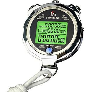 Digitale stopwatch, Sport Stopwatch Timer, Metalen Training Track En Veld Scheidsrechter Lichtgevende Stopwatch voorTraining, Voetbal, Basketbal, Hardlopen, Zwemmen, Fitness en Meer