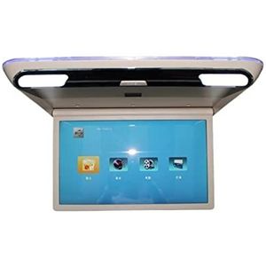 Draagbare dvd-speler voor videospelers op hoofdsteunen in auto's Auto Monitor 19 Inch HD Lcd-scherm Auto Dak Mount Display 1080P Video Player Flip Down Plafond Link TV HDMI USB FM Speaker met HD-roter