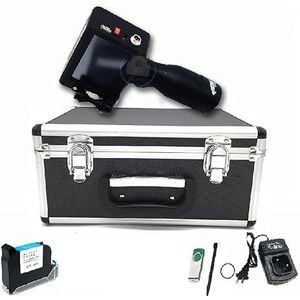 Draagbare inkjetprinter, 2-12,7 mm handheld inkjetprinter, Smart Touch Coder, labelprinter USB Import QR/barcode/logoprinter(1 printer 2 Ink)