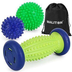 Plantaire fasciitis roller voetmassage bal-voet bal roller massageset, massageballen en voetroller voor verlichting van plantaire fasciitis | Trigger Point Therapie (1 voetmassageroller + 2 stekelige